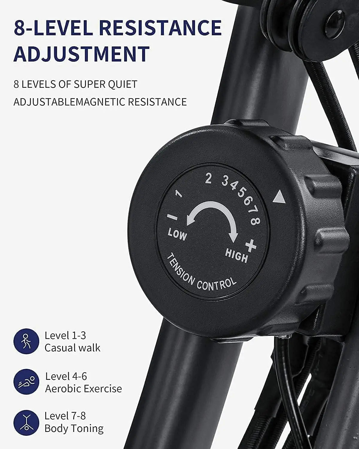 Exercise Bike Folding Pulse Sensor LCD Monitor