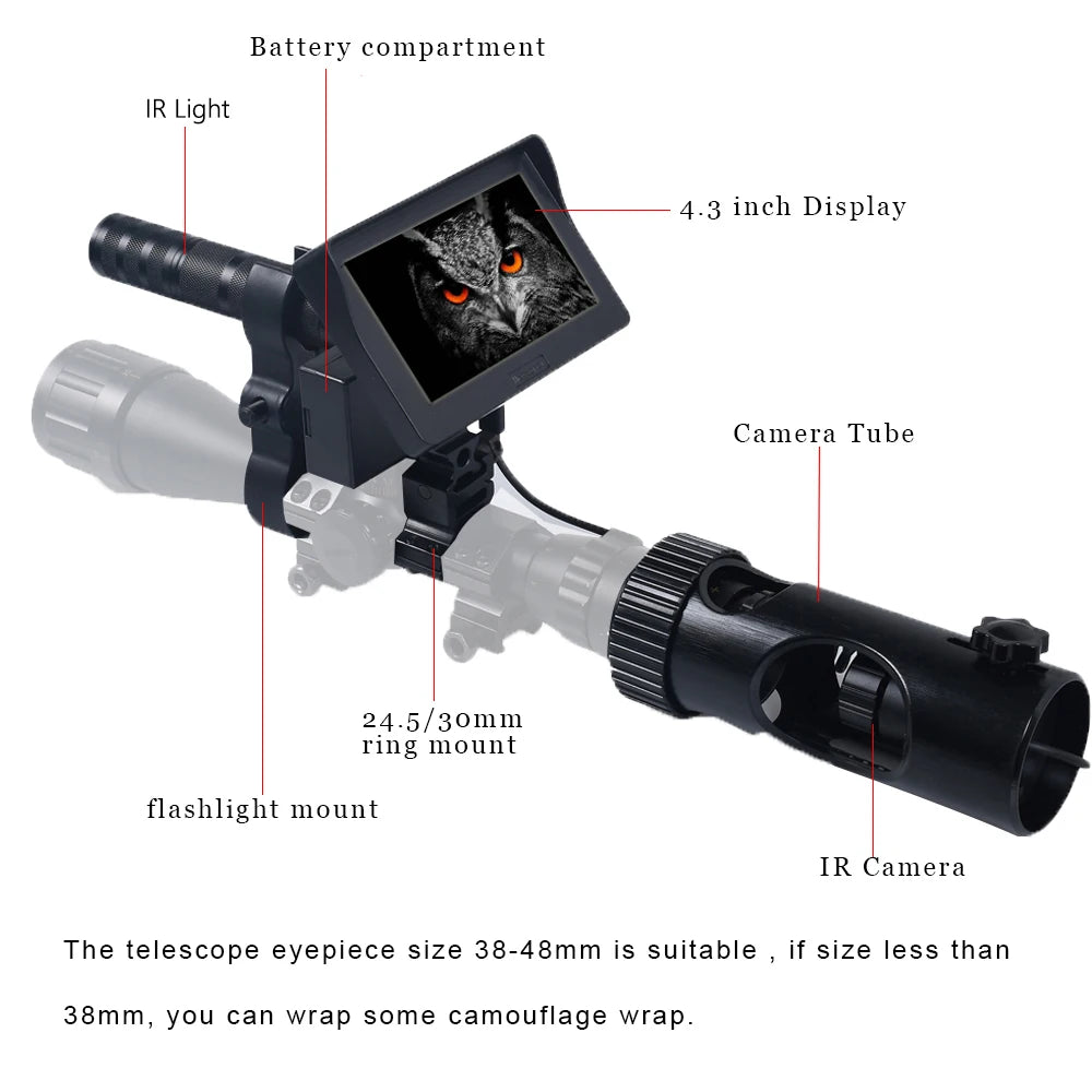 Digital Night Vision Riflescope HD 720P Video/Photo Recording