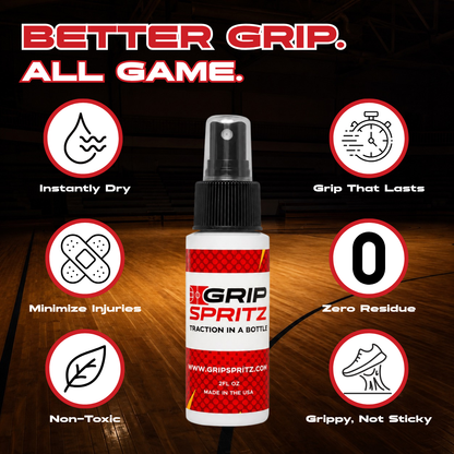 Grip Spritz Basketball Shoe Grip Spray — Year Round Bundle | 2 Bottles + Spritz Mitt