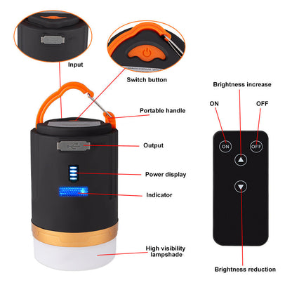 Rechargeable Camping Light Waterproof LED Tent Light