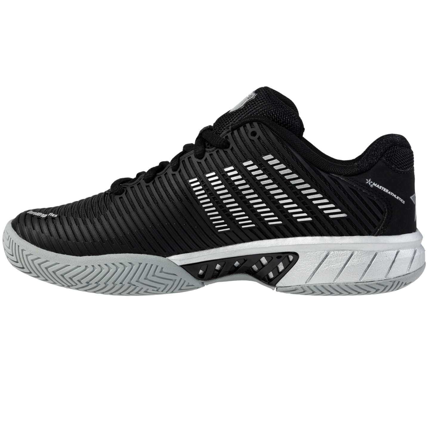 K-Swiss/Master Athletics Women's Hypercourt Express 2 Tennis Shoe (Black/Silver)