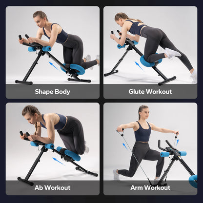 Ab Machine Adjustable Trainer Workout Foldable
