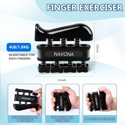 Hand Gripper,Finger, Exercisers,Stress Ball & Forearm Ring for Muscle Build