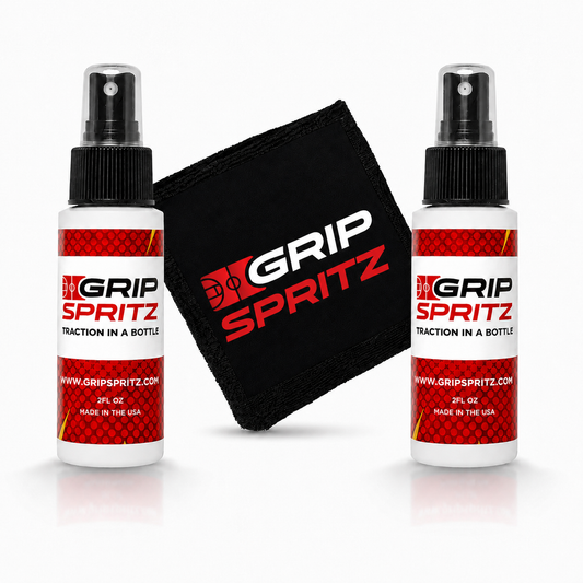 Grip Spritz Basketball Shoe Grip Spray — Year Round Bundle | 2 Bottles + Spritz Mitt