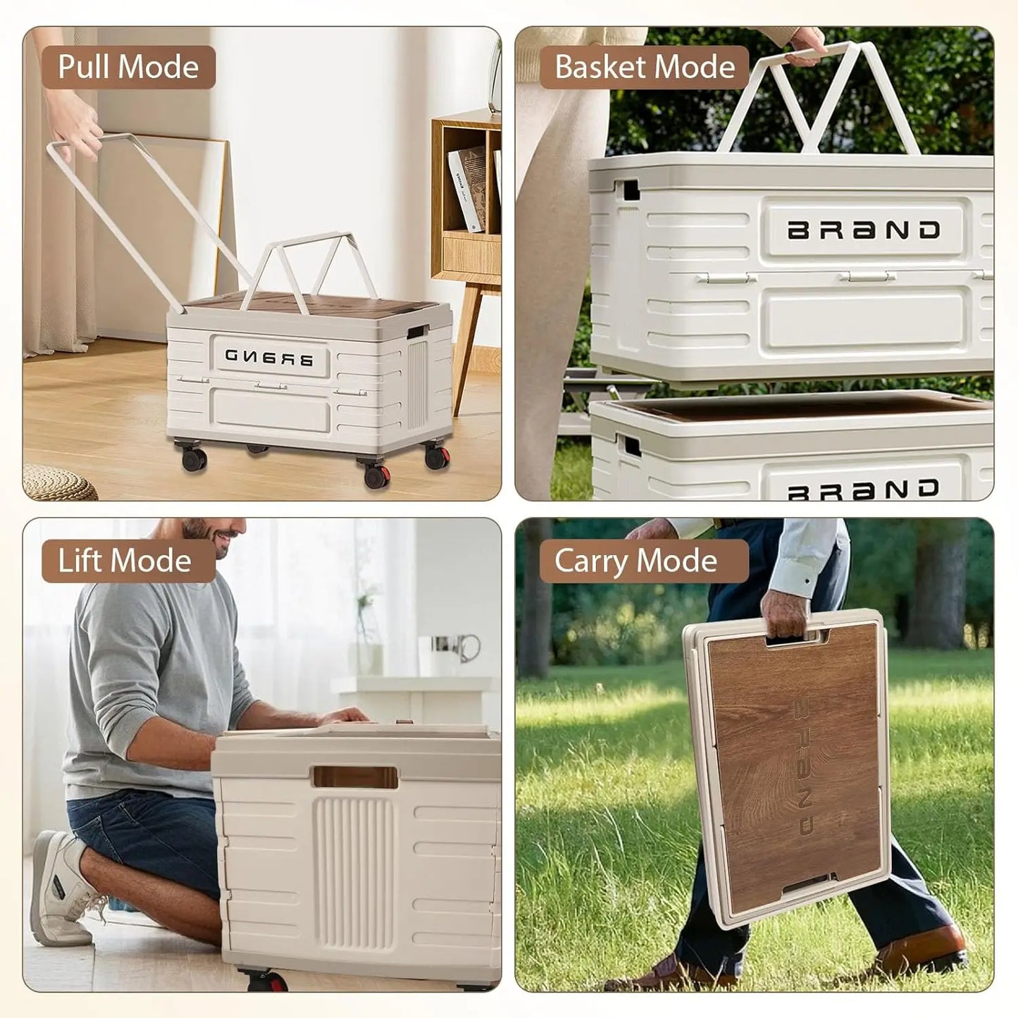 Heavy-Duty Mobile Organizer with 4 Silent Wheels, Multi-Functional