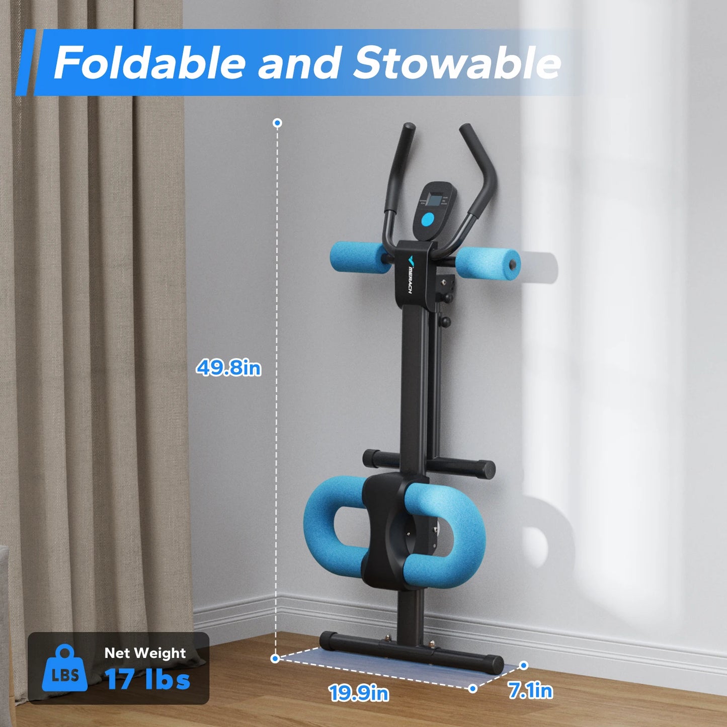 Ab Machine Adjustable Trainer Workout Foldable