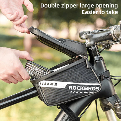Bike Top Tube Bag Rainproof Cell Phone Touch Screen Bag