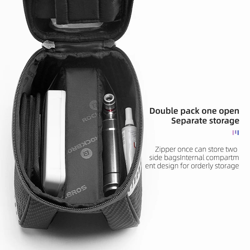 Bike Top Tube Bag Rainproof Cell Phone Touch Screen Bag