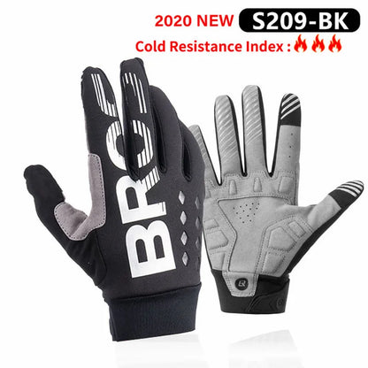 Winter Gloves Bicycle Motorcycle Full Finger Windproof  Warm Fleece