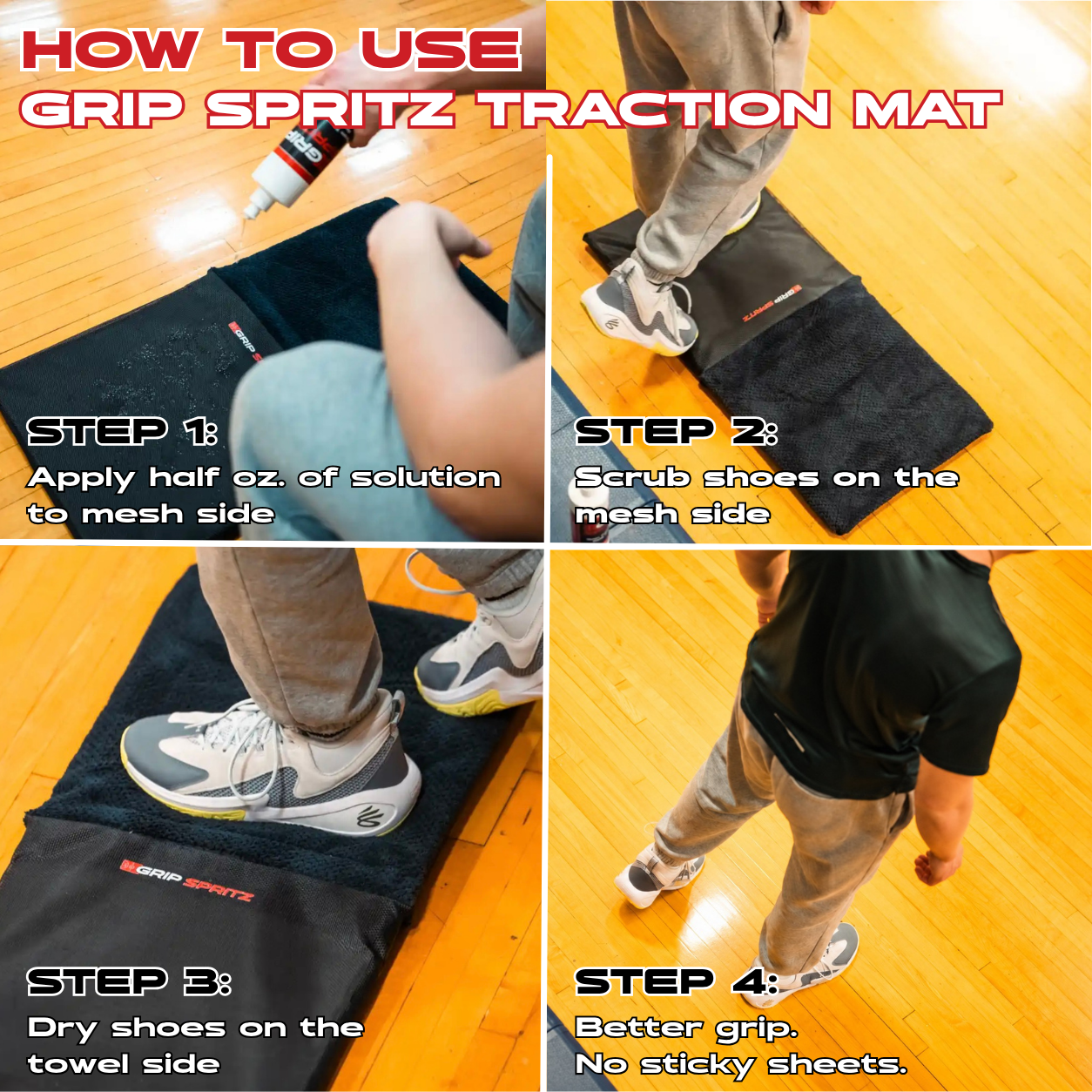 Grip Spritz Traction Mat | Courtside Basketball Shoe Grip Pad