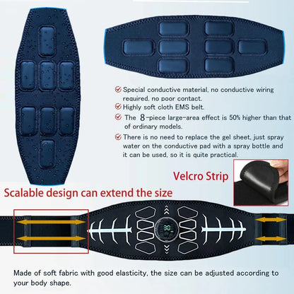 Abdominal Toning Belt Muscle Stimulator Fitness Equipment