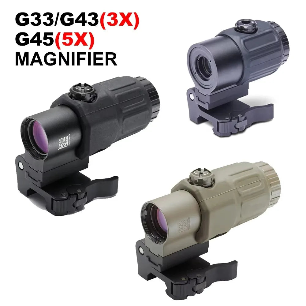 Magnifier Scope With Switch to Side Quick Detachable QD Mount For Hunting