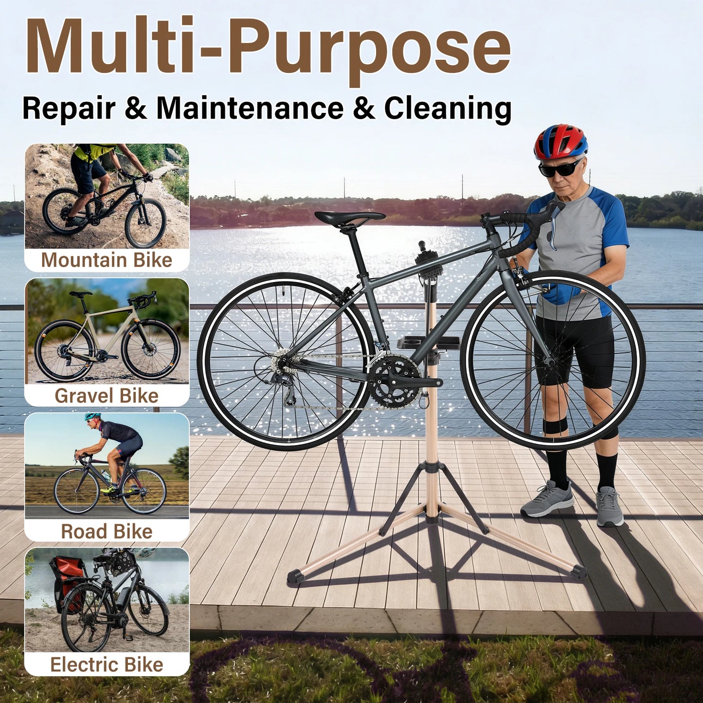 Bicycle Repair Stand with Quick Release  Aluminum Alloy Heavy Duty