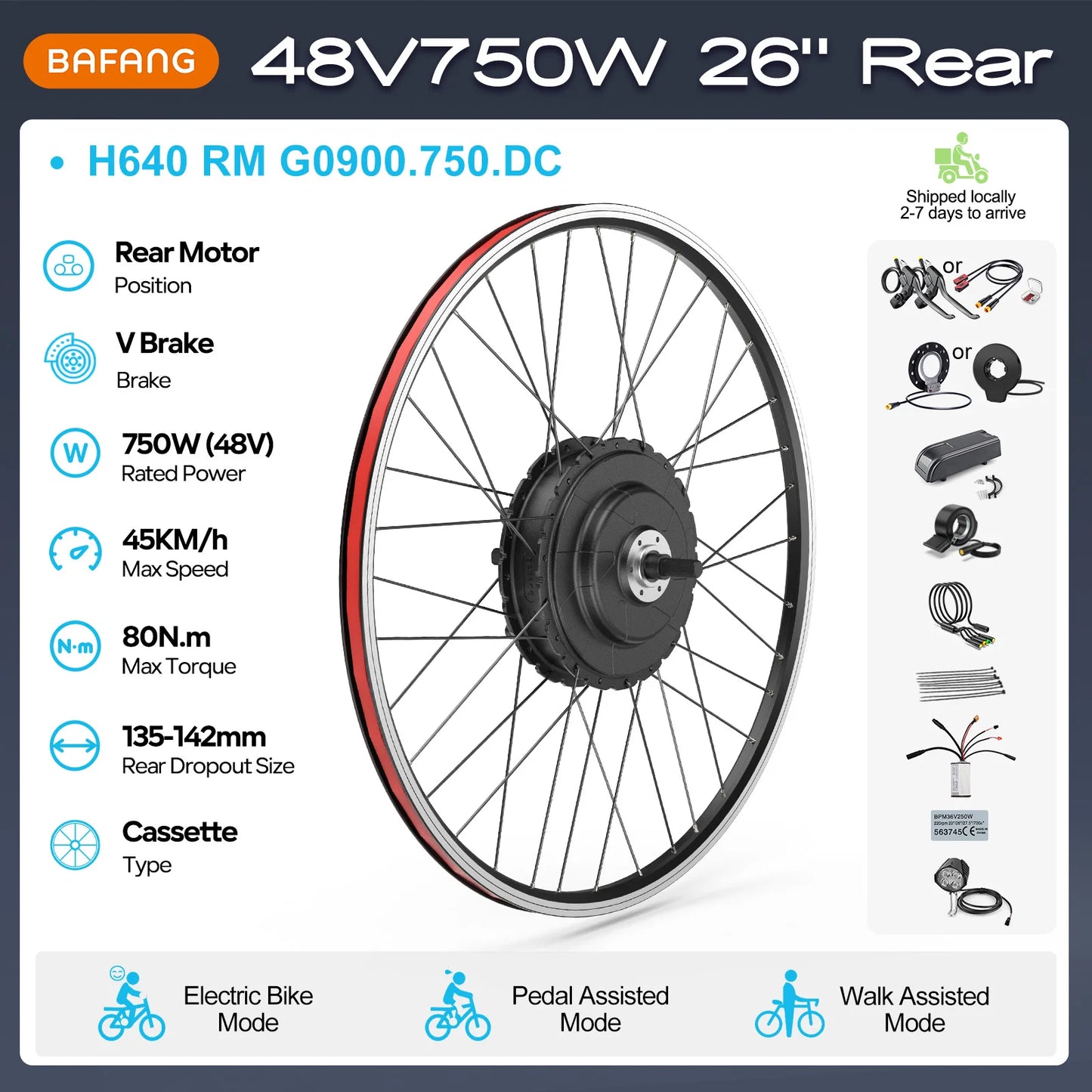[On Sale ] Rear Motor Wheel Hub Drive 26 Inch