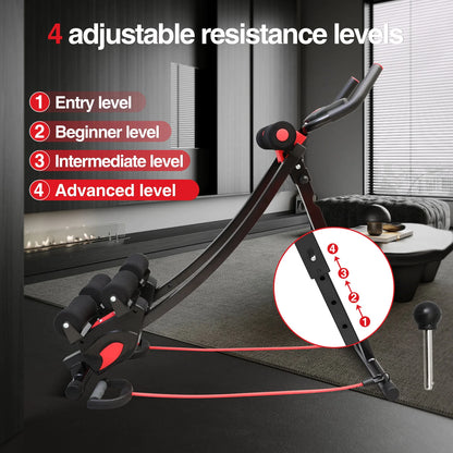 Dual Track Ab Machine Adjustable Waist Trainer Foldable