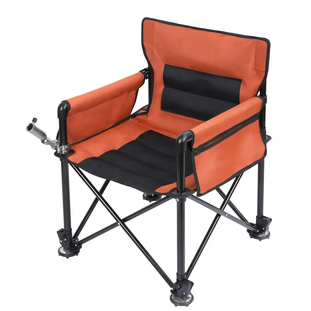 Non-Slip Folding Fishing Chair With Detachable Rod Holder