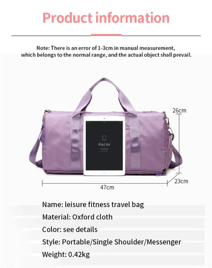 Outdoor Waterproof Nylon Sports Gym Bags Training