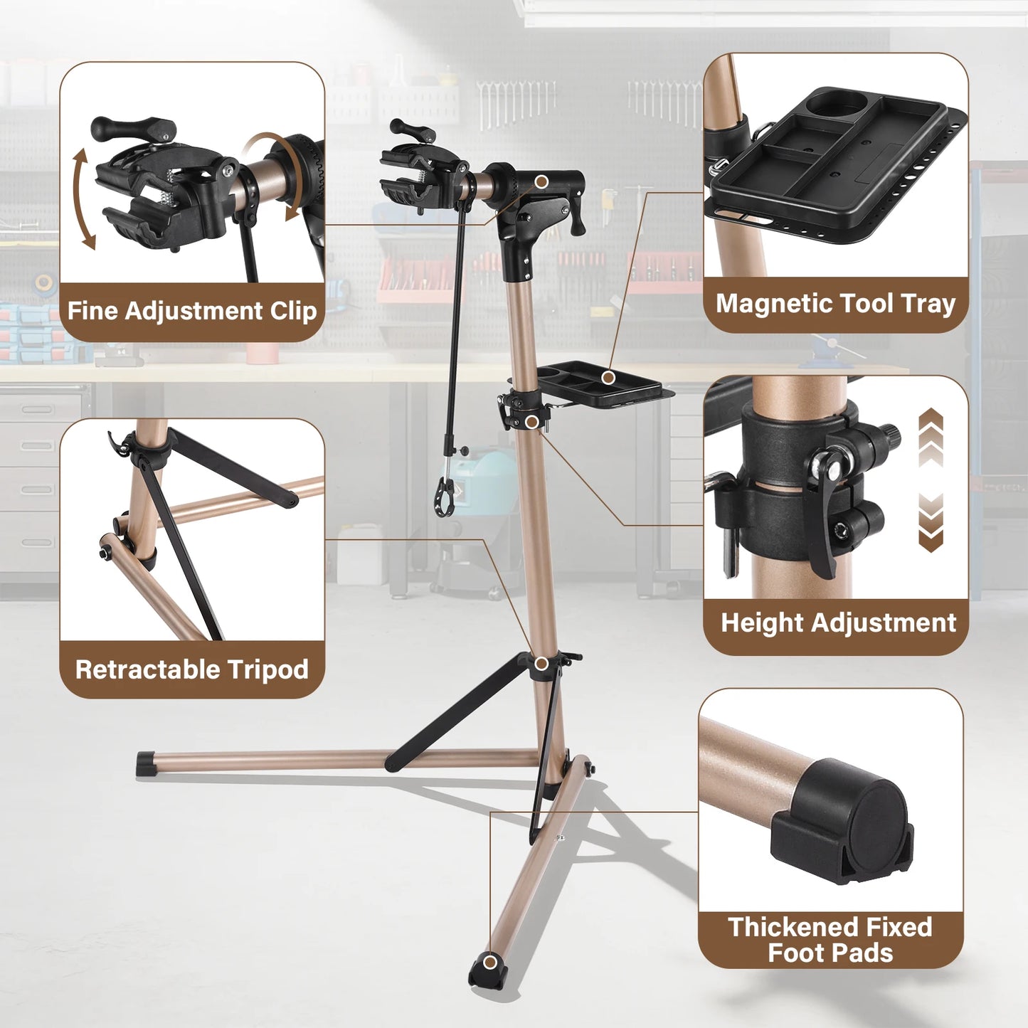 Bicycle Repair Stand with Quick Release  Aluminum Alloy Heavy Duty