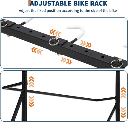 5 Bike Storage Rack Vertical Adjustable Height, Up to 300Lbs