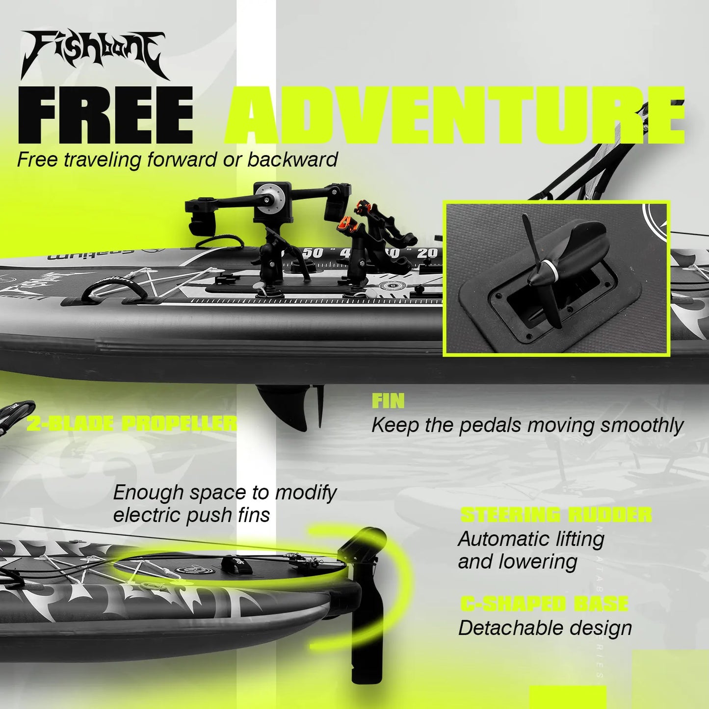 Fishing Kayak Pedal Drive Power Orientation System