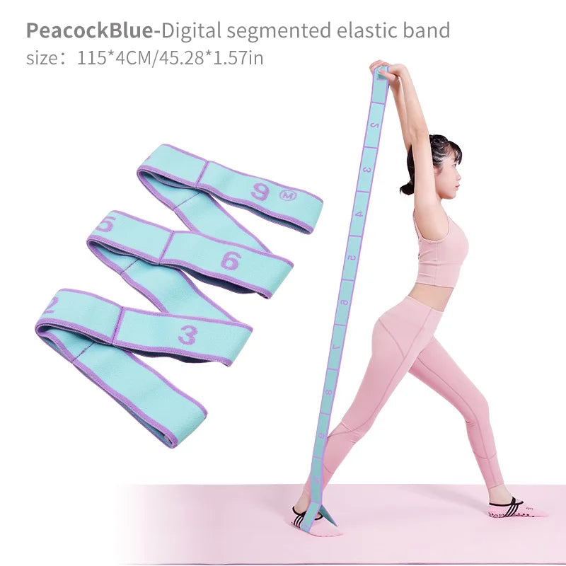 Yoga Stretching Strap with Loops for Ballet, Yoga, Dance, Pilates, Gymnastics