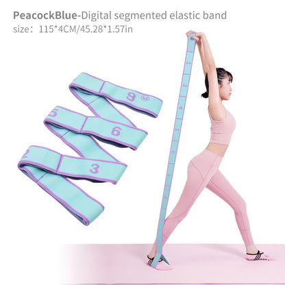 Yoga Stretching Strap with Loops for Ballet, Yoga, Dance, Pilates, Gymnastics