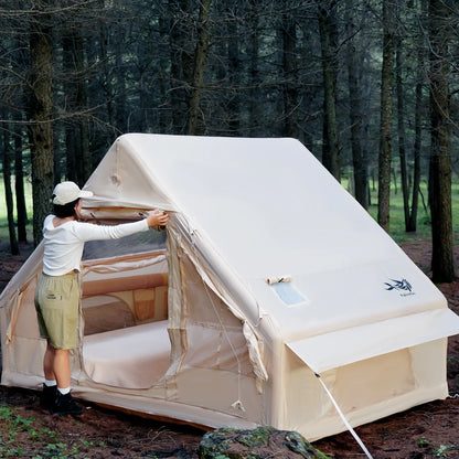 Inflatable Tent With Skylight, Quick Setup With Pump, Outdoor Family Luxury Tent
