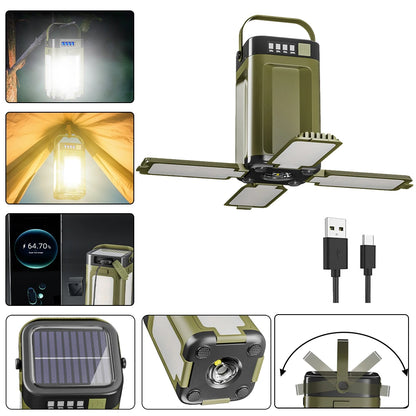 Power Bank Rechargeable Solar Camping Lantern Portable