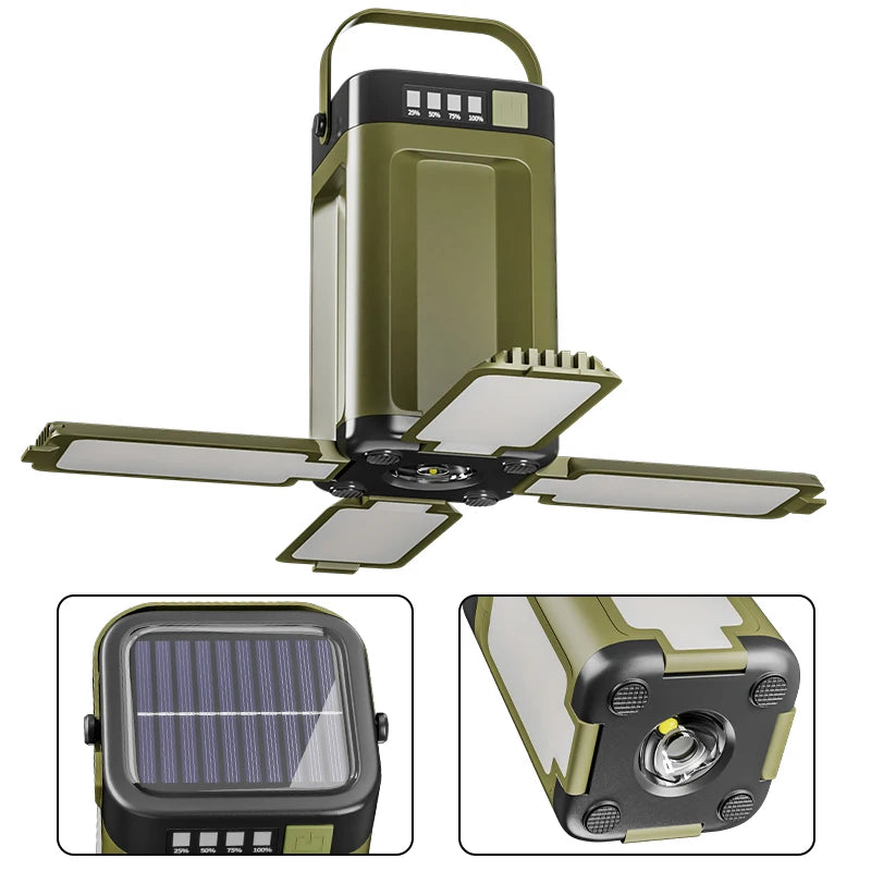 Power Bank Rechargeable Solar Camping Lantern Portable