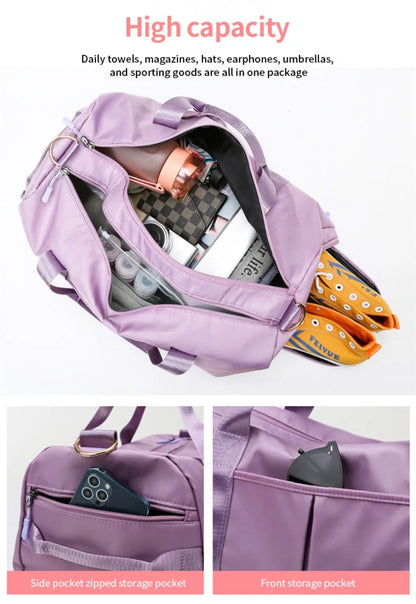 Outdoor Waterproof Nylon Sports Gym Bags Training