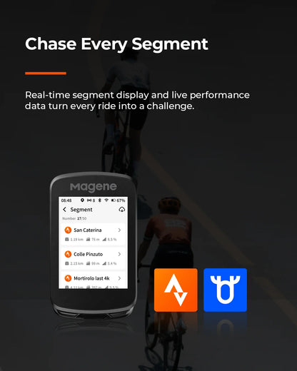 Touchscreen GPS Bike Computer Navigation Speedometer