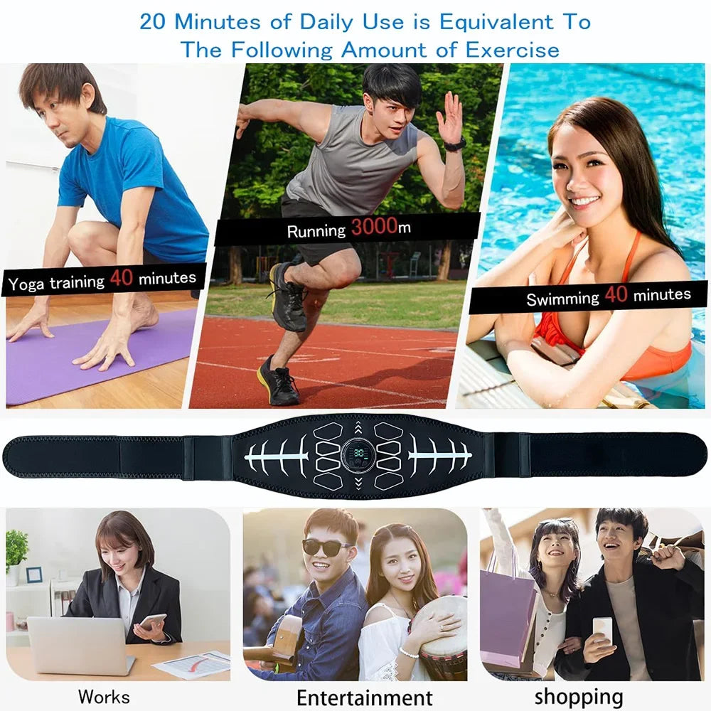 Abdominal Toning Belt Muscle Stimulator Fitness Equipment