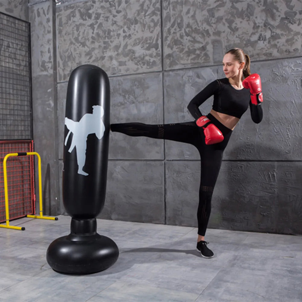 Inflatable Boxing Bag Punch Kicking Sandbag