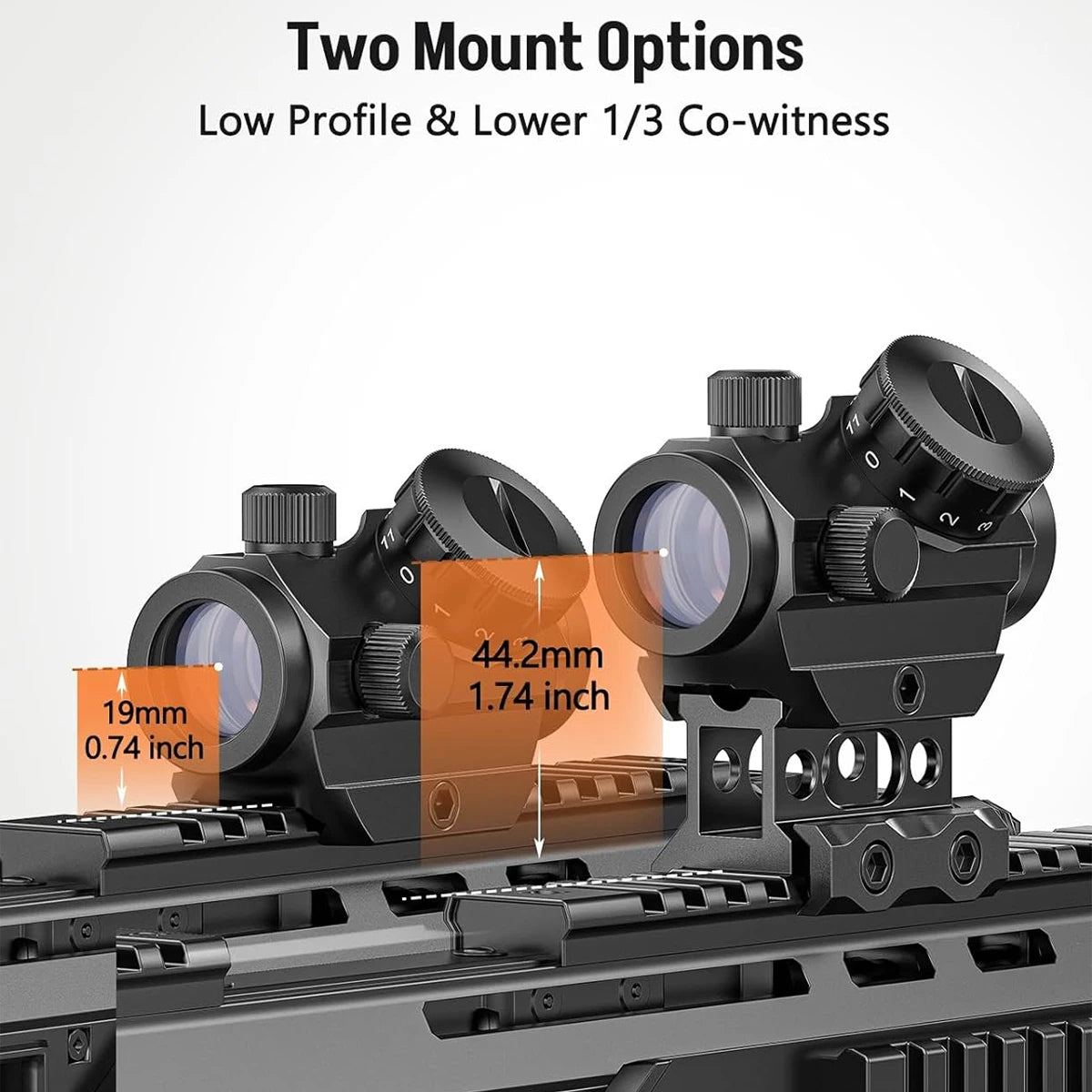 Red Dot Sight 1x25mm Waterproof & Shockproof & Fog-Proof