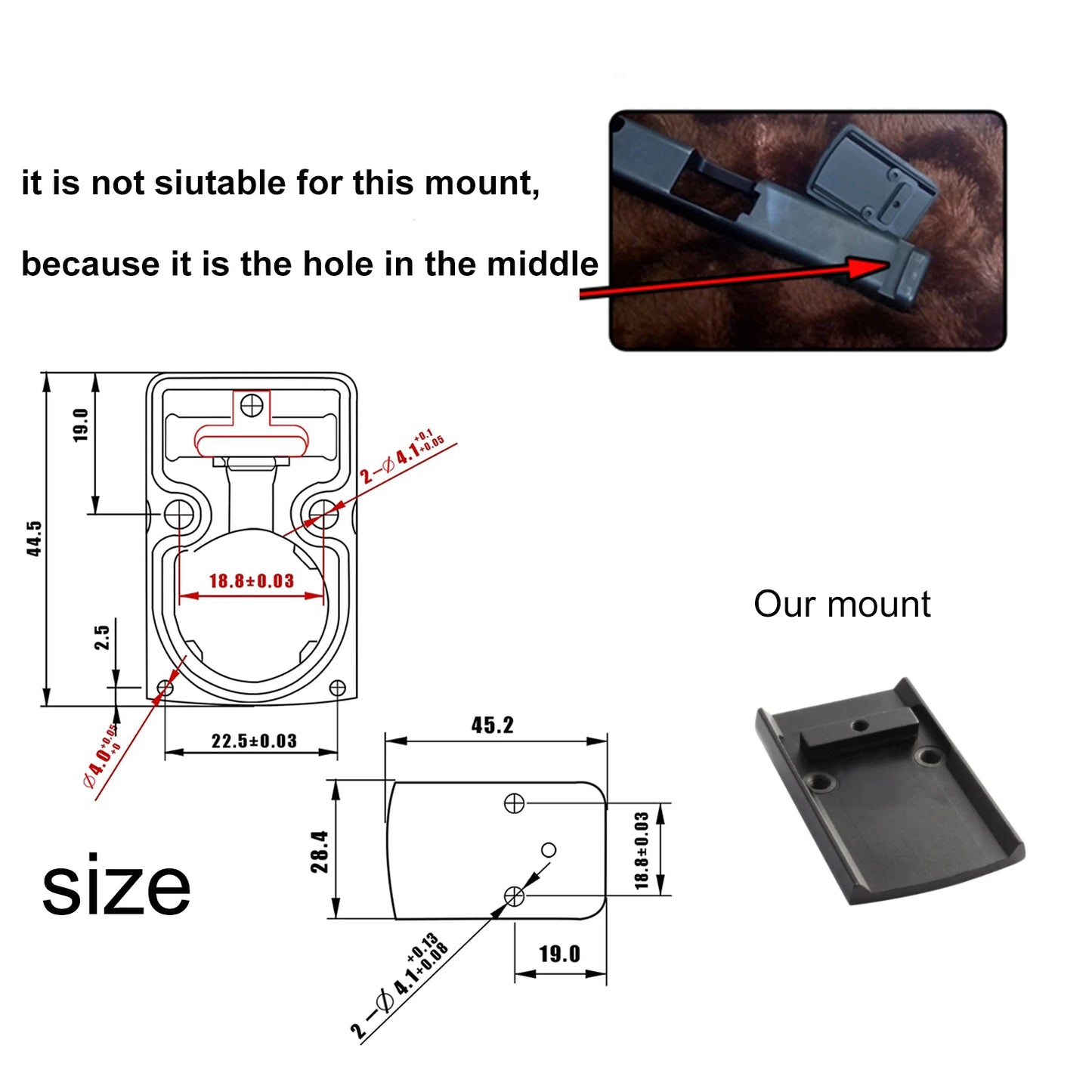 Mini Red Dot Sight Collimator Reflex Sight Scope