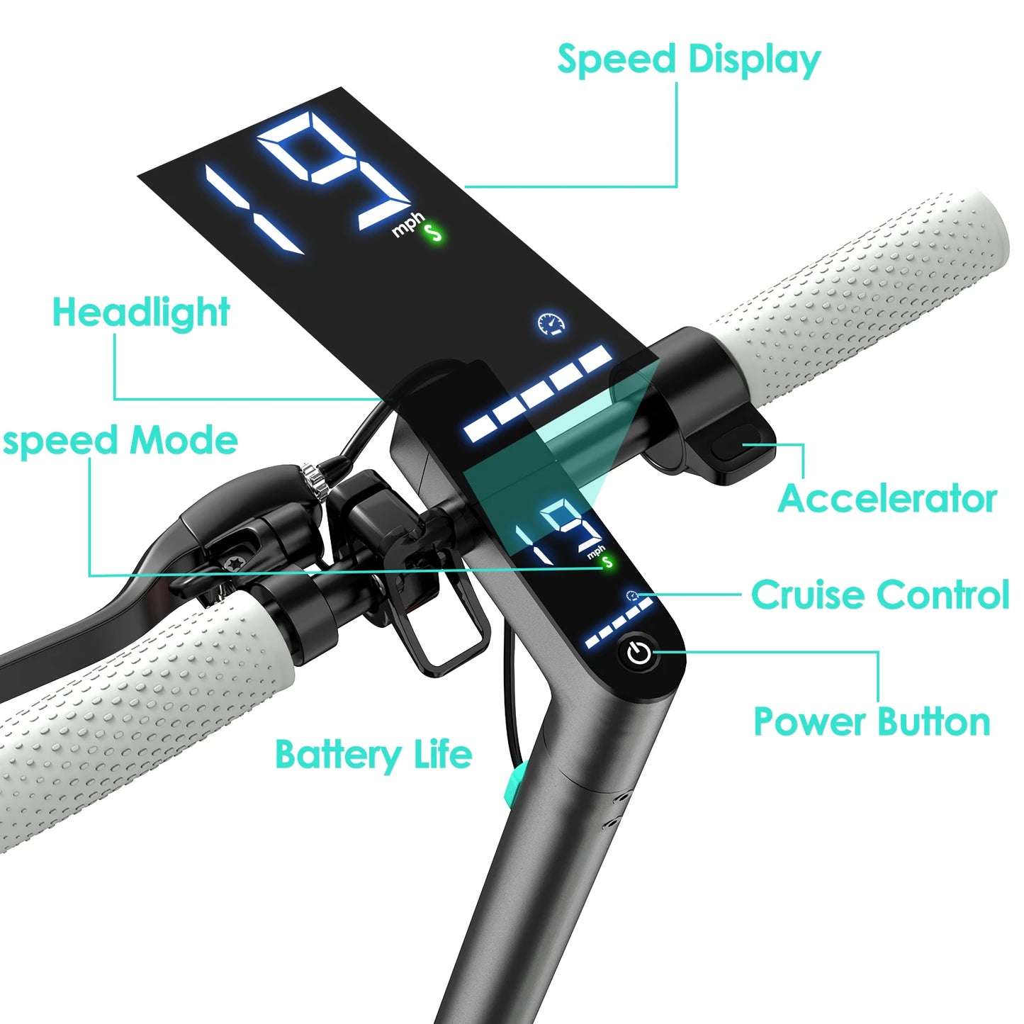 350W Motor Electric Scooter 8.5'' Solid Tire 19MPH