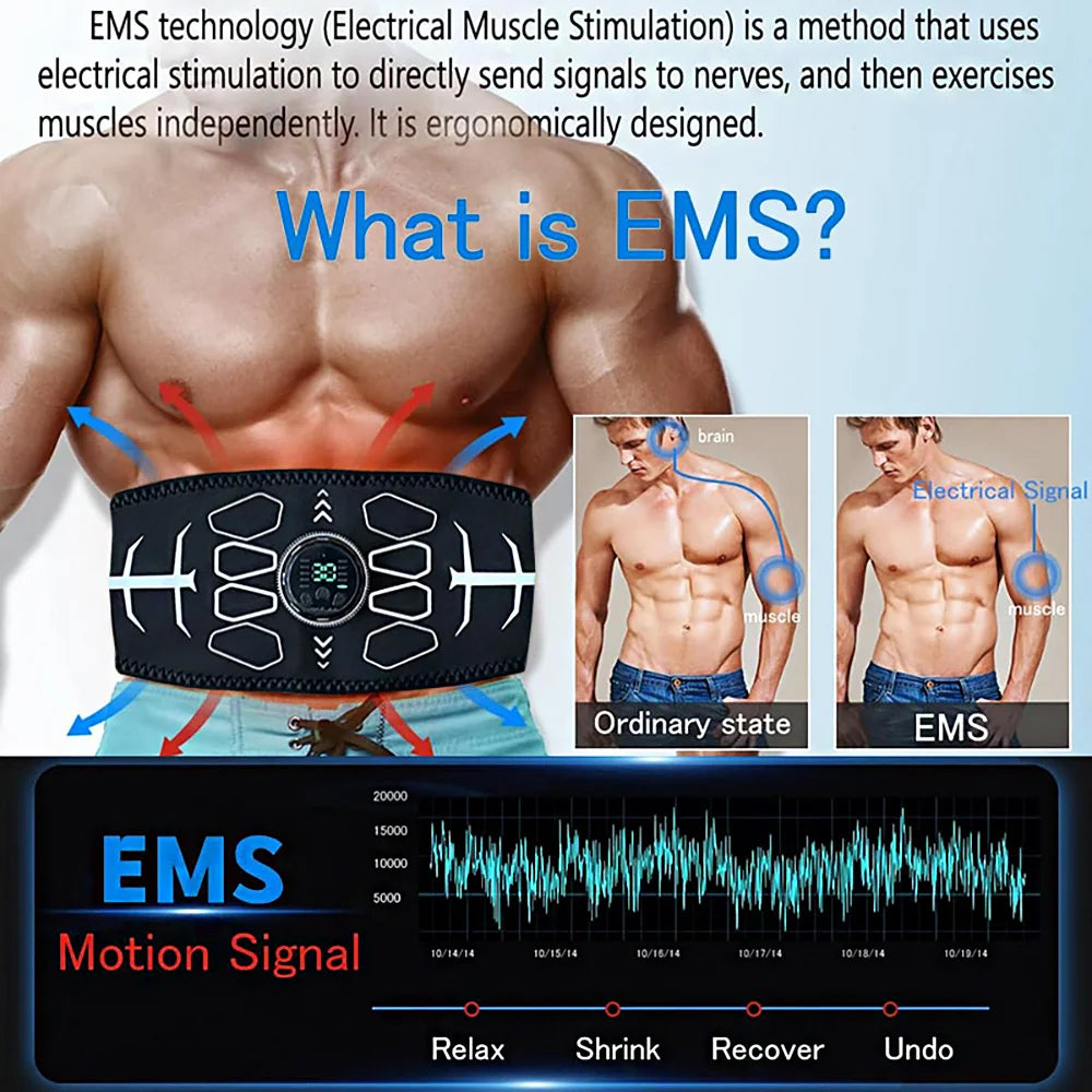 Abdominal Toning Belt Muscle Stimulator Fitness Equipment