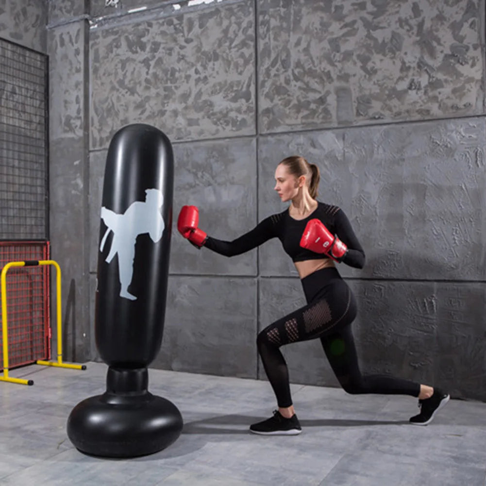 Inflatable Boxing Bag Punch Kicking Sandbag
