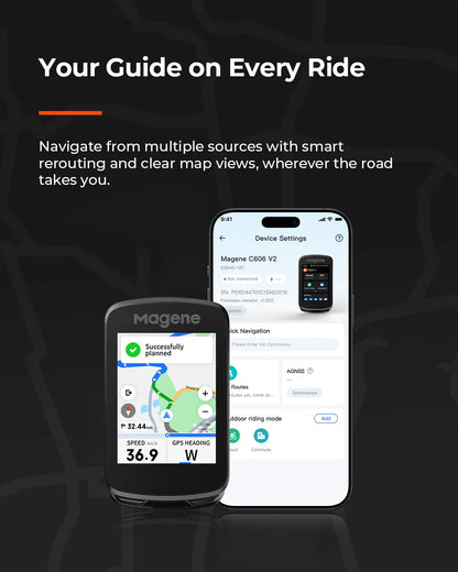 Touchscreen GPS Bike Computer Navigation Speedometer