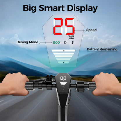 500W Electric Scooter Dual Motor 25MPH 10'' Air Tires