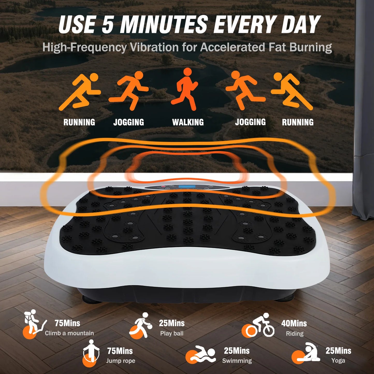 Full-Body Vibration Plate Weight Loss Remote Control