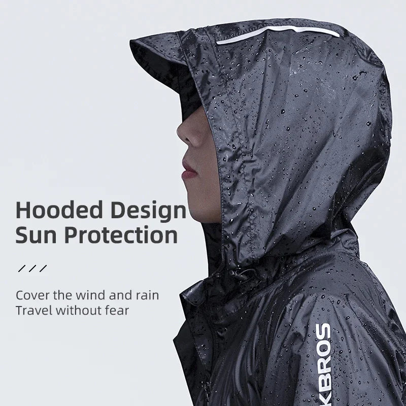 Cycling Raincoat Breathable Reflective Hooded Windbreaker