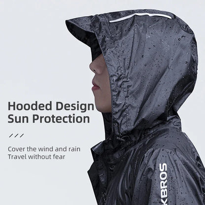 Cycling Raincoat Breathable Reflective Hooded Windbreaker