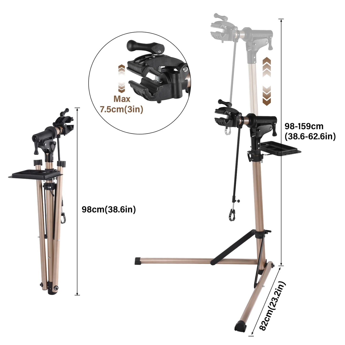 Bicycle Repair Stand with Quick Release  Aluminum Alloy Heavy Duty