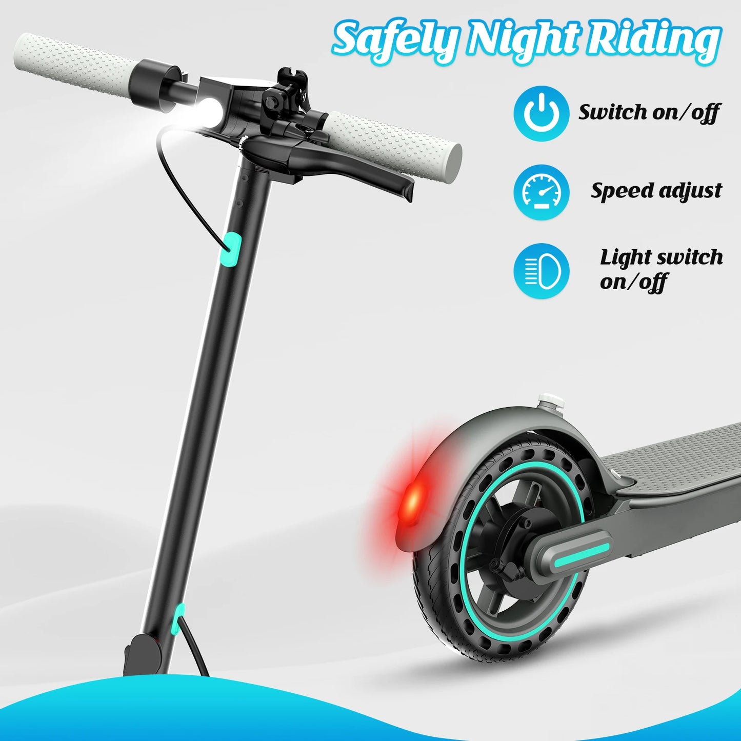 350W Motor Electric Scooter 8.5'' Solid Tire 19MPH