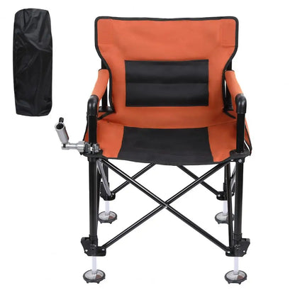 Non-Slip Folding Fishing Chair With Detachable Rod Holder
