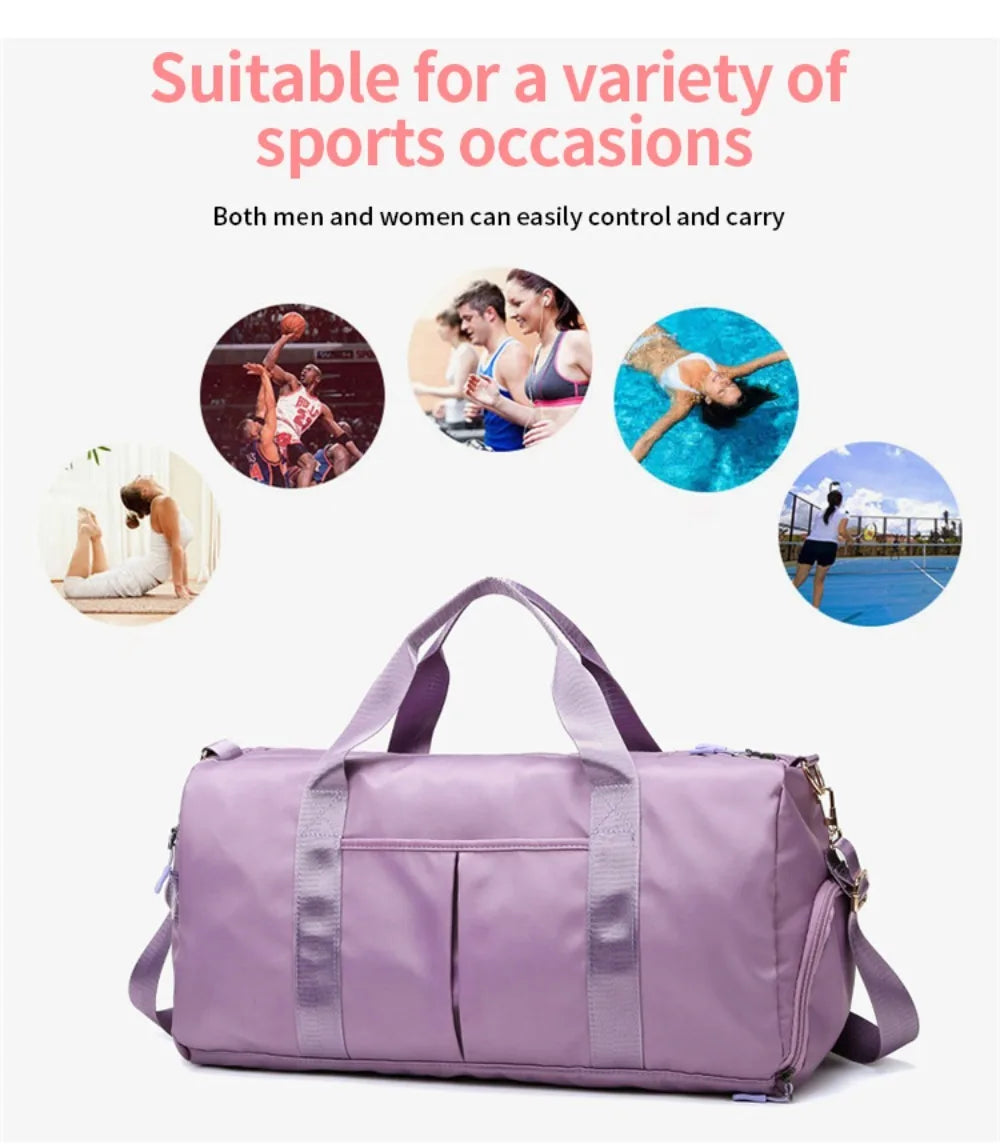 Outdoor Waterproof Nylon Sports Gym Bags Training