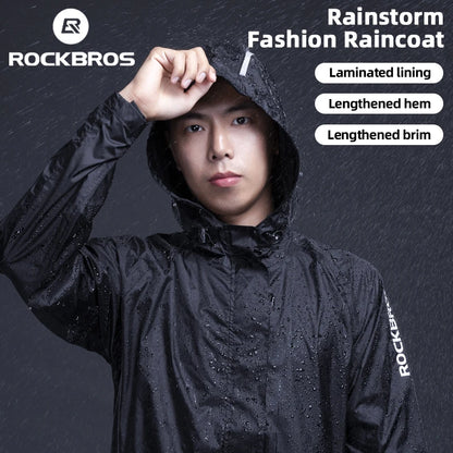 Cycling Raincoat Breathable Reflective Hooded Windbreaker