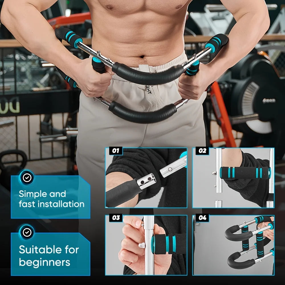 Resistance Bar for Forearm, Triceps & Chest Workout