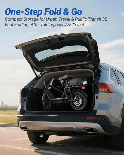 AOVORPO Electric Scooter for Adults,14" Tires, Up to 22Mph, 500W Motor, 28 Miles Max Range, Folding E-Bike with Dual Suspension